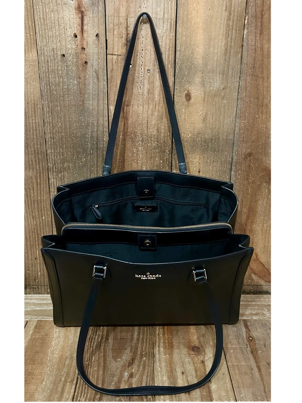 Kate Spade. 5 Piece: Madison Tote, Free Wristlet, Sunnies/Case, Scarf & Dust Bag - Picture 4 of 16
